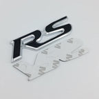 3D Metal Logo RS Emblem Letters Car Front Grille Badge Rear Trunk Sticker For Honda Civic City Fit Shuttle Jazz Car Acceessories