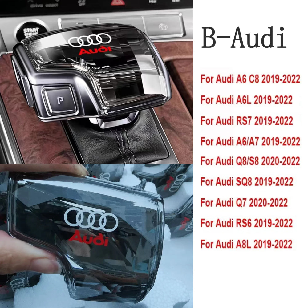 For Audi A4 A5 A6 A7 A8L Q5 Q7 Q8 RS4 RS5 RS6 RS7 S4 S5 SQ5 QS8 C8 S8 Crystal gear head Shift head Transmission handle cover