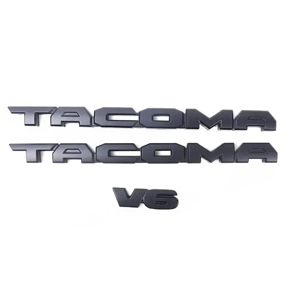 8pcs car logo ABS covering Tacoma V6 SR5 Trunk Car Door Tailgate For Toyota Tacoma covered vehicle label 4X4 limtrd accessories