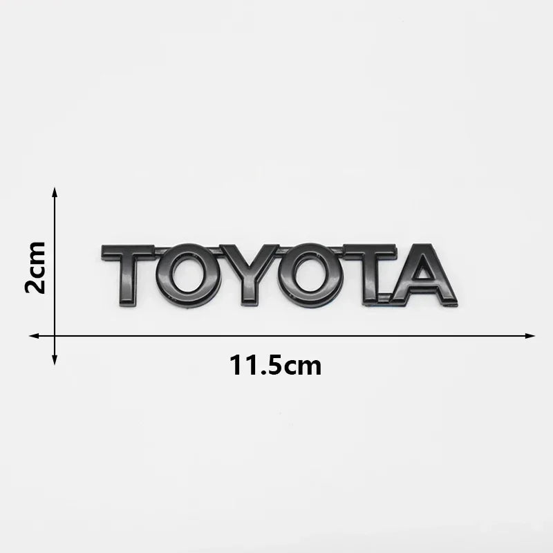 3D ABS Glossy Black Silver Letters Trunk Emblem Stickers Car Accessories Modified For Toyota camry chr corolla rav4 Car Sticker