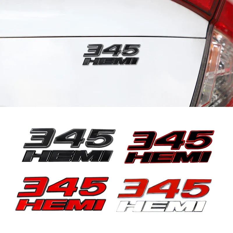 3D Metal Car Stickers 392 345 HEMI Emblem For Journey Charger Ram 1500 Caliber Nitro Caravan Avenger Dart Challenger Dodge