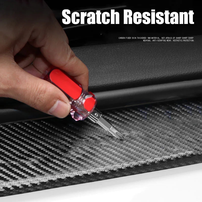 Car Door Sill Carbon Fiber Threshold Trunk Bumper Stickers Protector Strips for BMW X1 X3 3 5 Series G30 G20 G32 G11 Accessoies