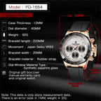 40mm New V2 PAGANI DESIGN Classic fashion Men Quartz Watches Sapphire Retro Chronograph Stainless Steel Waterproof Watch for Men