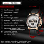 40mm New V2 PAGANI DESIGN Classic fashion Men Quartz Watches Sapphire Retro Chronograph Stainless Steel Waterproof Watch for Men