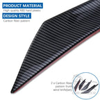 4pcs Front Bumper Side Canards Splitter Fins Universal Spoilers Carbon Fiber Car Door Anti-collision Belt Bumper Guard