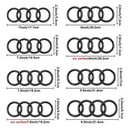 4Rings Logo ABS Chrome Black For Audi A3 A4 A5 A6 A7 A8 C7 C6 C5 B5 B6 B7 TT Car Front Hood Emblem Bonnet Auto Badge Rear Trunk