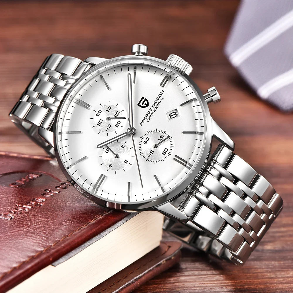 2026 new Pagani design watch VK67 men's quartz watch top leisure sports chronograph stainless steel waterproof men's watch reloj