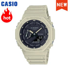 2026 vip Casio GA-2100 men's watch series G-SHOCK small steel cannon series genuine black gold waterproof sports couple watch