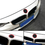 Creative Chrome Aluminum Car Front Rear Logo Surrounding Ring Stylish for BMW 82mm 74mm Emblem Hood Car Decoration Accessories