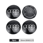 4pcs 60/61/68/69mm Car Wheel Center Hub Cap Rim Cover Car Goods For Audi B7 B5 B6 B8 B9 8P A3 A4 A5 A6 A7 A8 Q3 Q5 Q7 Q8 A1 8V