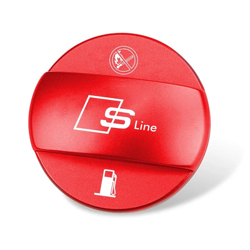 Car Sticker For Audi SLINE S3 TT Series Special Aluminum Alloy Fuel Tank Cap Refuel Box Trim Cover Auto Exterior Modification