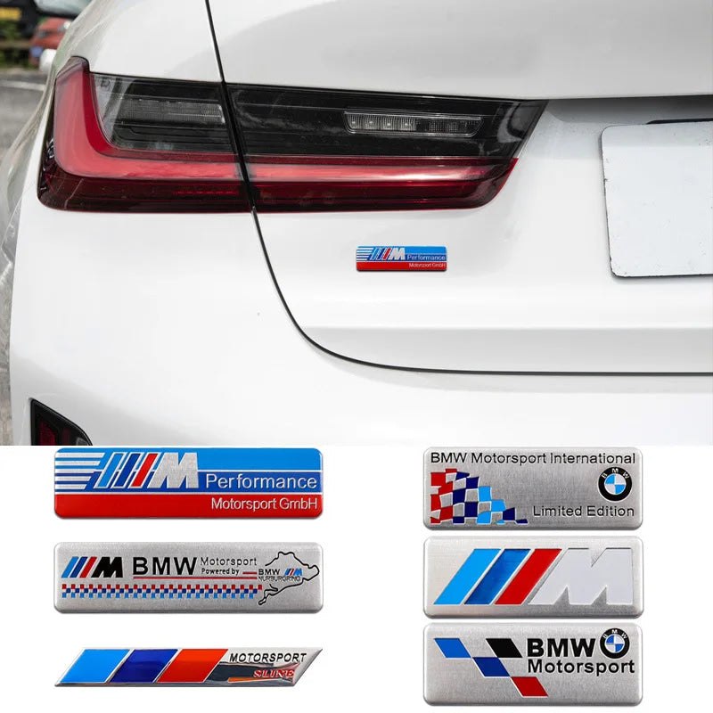 3D Aluminum Car Styling Sticker Body Trunk Decoration Decal Emblem For BMW M Sports Performance E46 E90 E60 F20 X1 X2 X3 F10 F30