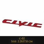 3D Metal Ivtec Letter Emblem Badge Decal Car Styling For Honda Civic Logo Car Rear Tail Trunk Stickers Decals Auto Accessories