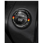 BETTERHUMZ Carbon Fiber For Mercedes Benz W204 W205 W212 C E Class Car Engine Start Stop Button Trim Ring Sticker Accessories