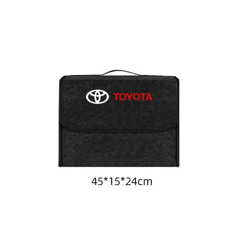 Car interior sticker Car Trunk Storage Box Foldable Felt Organizer Stowing Tidying Box For Toyota Corolla Camry rav4 Yaris hilux