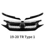 For Honda Civic 10th Gen 2016-2021 Front Grille Racing Grill Net Car Grid Splitter Upper Bumper Hood Mesh Grills