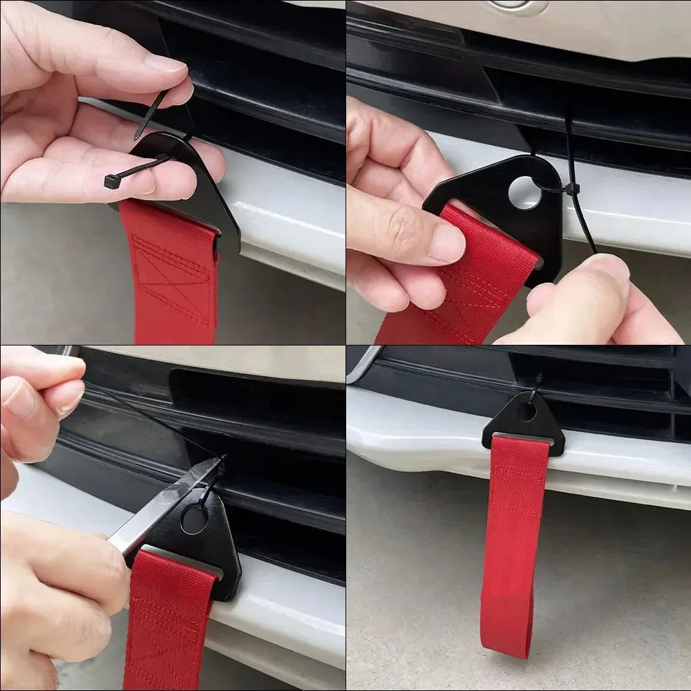 Car Tow Rope Trailer Racing Strap Auto Accessories For Toyota Hilux Aygo Yaris Ractis Corolla Camry CHR Auris Tacoma Cruiser TRD