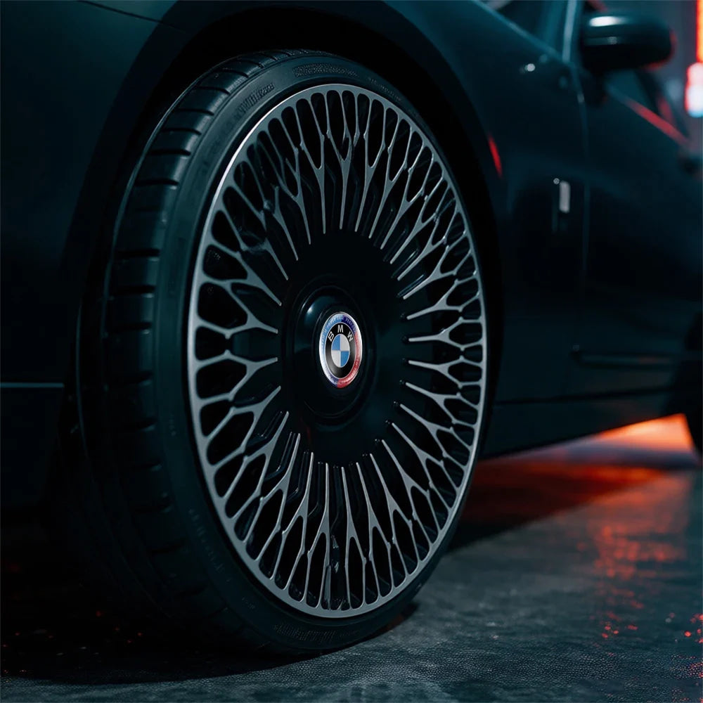 4Pcs 183mm Floating Car Wheel Center Caps Rims Hub Cover For BMW 50TH M Performance M3 M5 M6 F01 F20 F10 F13 F15 F16 F30 F34 F32
