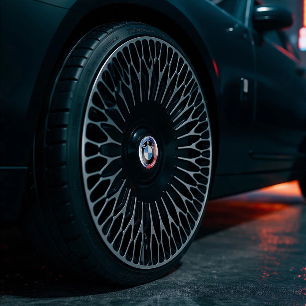 4Pcs 183mm Floating Car Wheel Center Caps Rims Hub Cover For BMW 50TH M Performance M3 M5 M6 F01 F20 F10 F13 F15 F16 F30 F34 F32