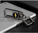 Metal Keychain Car Logo Keyring Pendant Auto Accessories For Chevrolet Cruze Onix Tracker Aveo Bolt Captiva Equinox Spark Tahoe