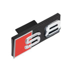 1pc ABS For Audi S4 S3 S5 S6 S7 S8 Letters Car Front Grille Hood Badge Emblem Logo Stickers Auto Exterior Decoration Accessories