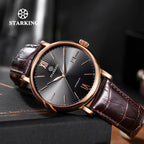 STARKING Sapphire 8215 Automatic Watch Fashion Sports Business Casual Wristwatch Waterproof Wear-resistant Watch Gifts for Men