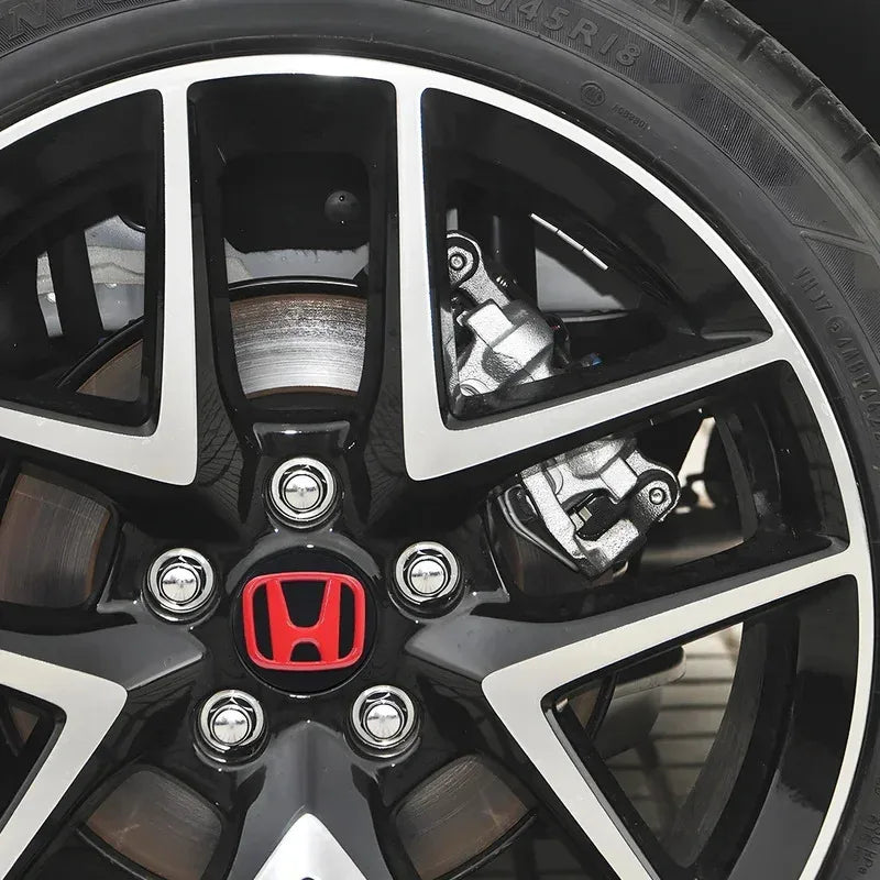 4pcs65mm 68mm For H Honda Mugen Pilot TypeR TypeS Insight CarStyling Wheel Center Hub Caps Cover Replacement Accessoriesstickers