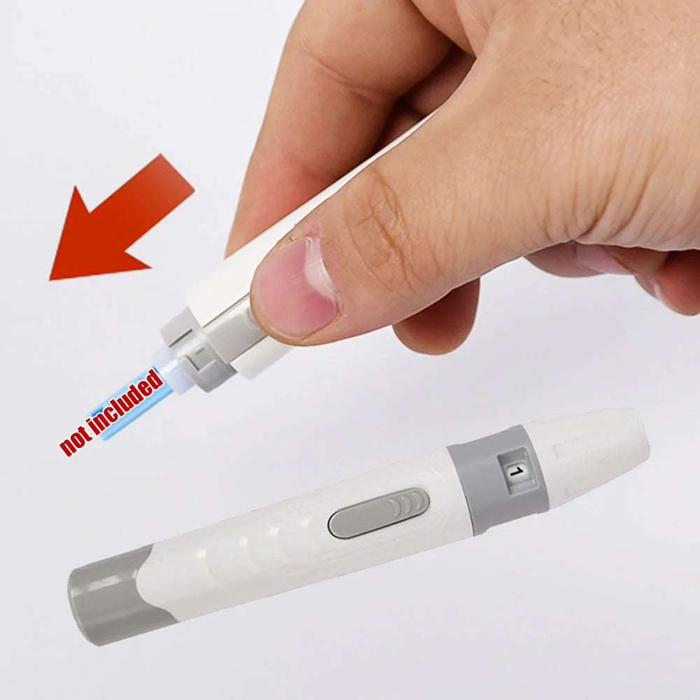 50Pcs Sterile Lancets Kit 28G w/ Lancet Pen Glucose Meter Disposable Needles Measuring Blood Sugar Level For Medical Diabetes