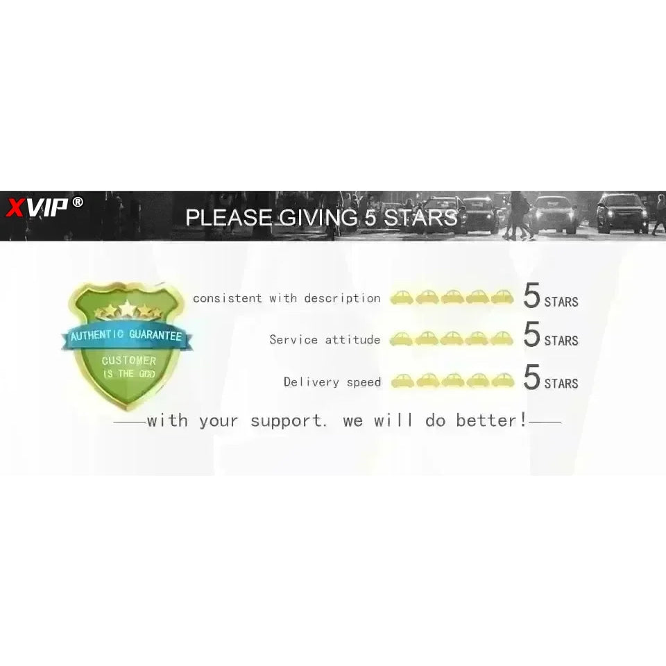 XVIP Glossy Black 3-Piece BBS Style Front Bumper Lip Spoiler For Mercedes Benz C-Class W205 2015-2018