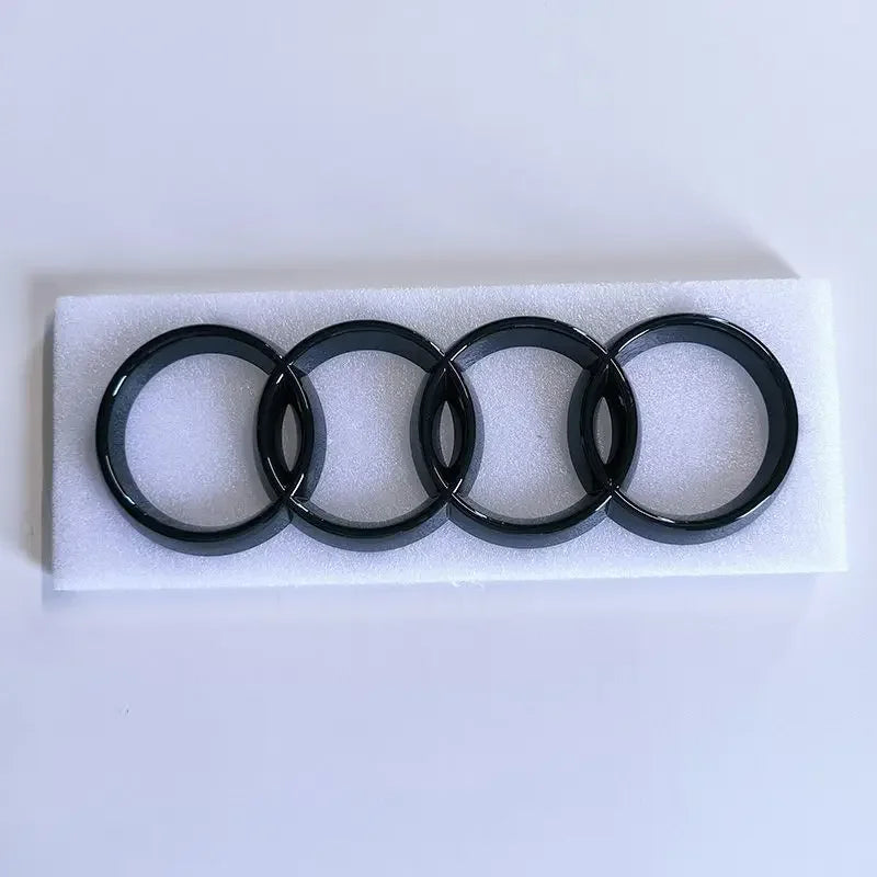 Modified Sticker for Audi RS3 2016 2017 2018 2019 2020 Sline Emblem ABS Glossy Black Silver Car Front Grille Rear Trunk Badge
