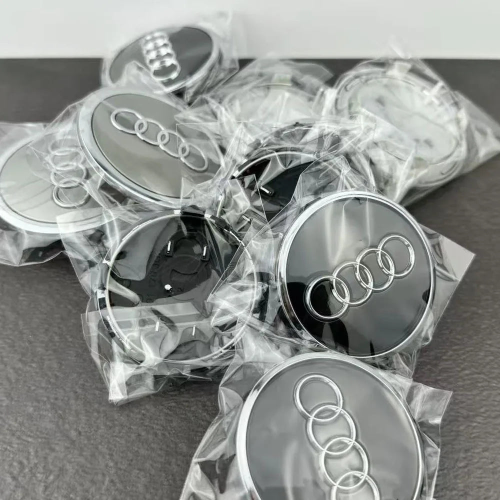 4pcs 60/61/68/69mm Car Wheel Center Hub Cap Rim Cover Car Goods For Audi B7 B5 B6 B8 B9 8P A3 A4 A5 A6 A7 A8 Q3 Q5 Q7 Q8 A1 8V