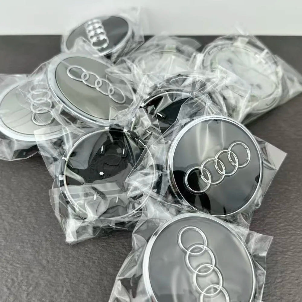 4pcs 60/61/68/69mm Car Wheel Center Hub Cap Rim Cover Car Goods For Audi B7 B5 B6 B8 B9 8P A3 A4 A5 A6 A7 A8 Q3 Q5 Q7 Q8 A1 8V