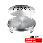 4pcs 56/65mm Car Wheel Center Hub Stickers 60/68mm Wheel Center Hub Caps Cover For AUDI A3 A4 A1 Q3 Q4 Q5 Q6 Q7 Q8 TT RS Sline