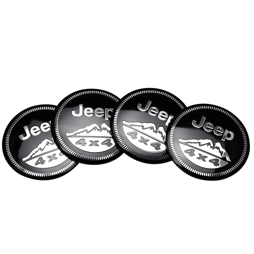 4pcs Car Styling Wheel Center Hub Caps Tire center Covers Hubcap For Jeep Grand Cherokee Wrangler JK Gladiator Compass Renegade
