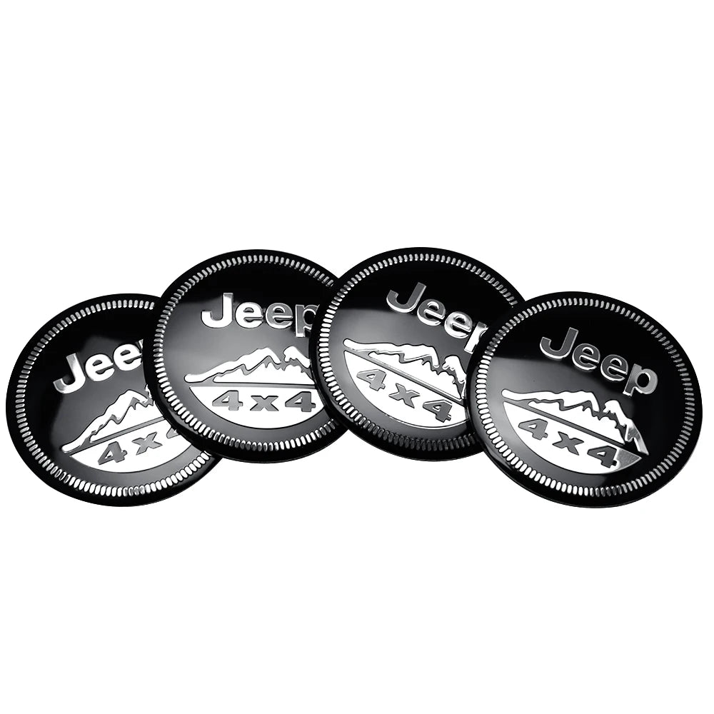 4pcs Car Styling Wheel Center Hub Caps Tire center Covers Hubcap For Jeep Grand Cherokee Wrangler JK Gladiator Compass Renegade