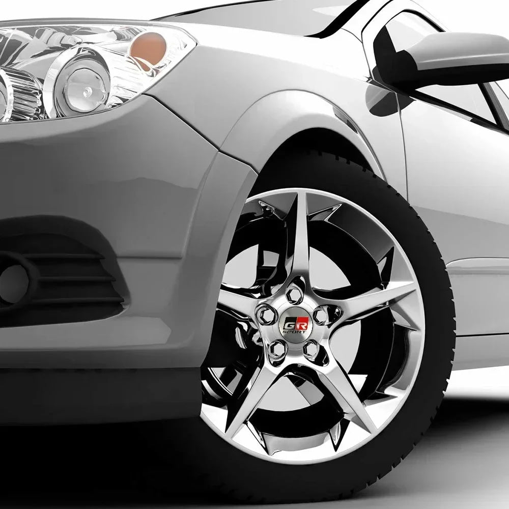 4Pcs 56MM Car Styling Aluminum Wheel Center Hub Caps Stickers For Toyota Rav4 Corolla Camry Aqua Yaris Cross Auris TRD GR Sport
