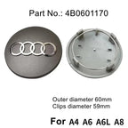 Audi 4pcs 60mm 61mm 68mm 69mm 123mm Car Styling Wheel Center Cap Hub Covers Badge for Audi A3 A4 A5 A6 A7 A8 S4 S6 Sticker