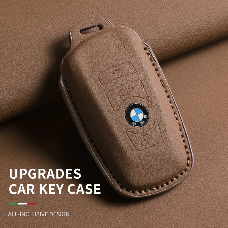 Soft Leather Car Key Case Full Cover Shell For BMW 1 2 3 4 5 6 Series X1 X3 X4 X5 X6 F36 F25 F26 F30 F34 F10 F07 F20 Z10 F15 F16