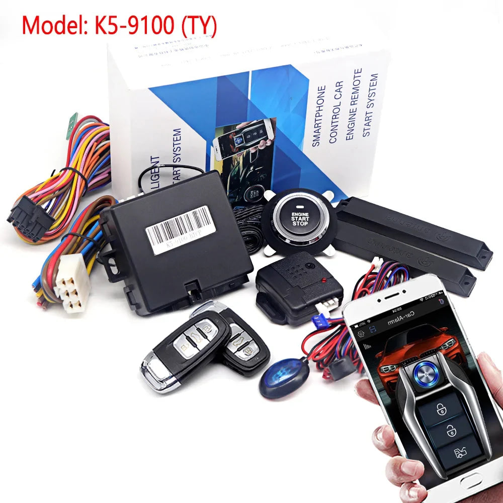 Kirbin Universal Car alarm with auto start Smart key Engine ignition autostart kit Automotive start stop For Toyota/Golf/Passat