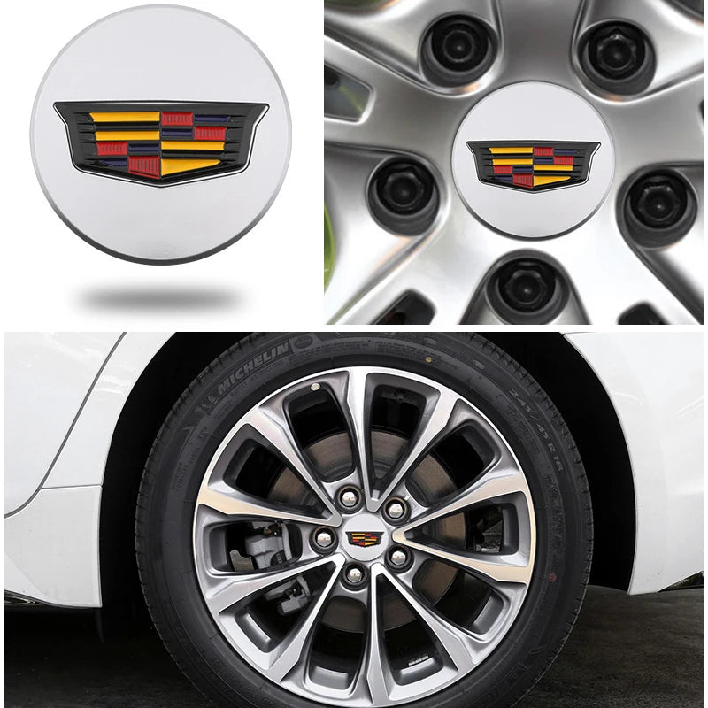 66mm 4pcs Wheel Center Hub Cover Caps Accessories for Cadillac Escalade XT5 XT6 CT5 CT6 XTS CT4 Auto Tire Emblem Car Styling