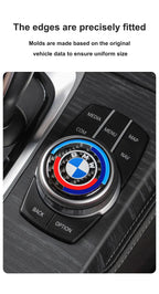 4.5CM 4.8CM Carbon Fibre Car Center Console Knob Stickers Decoration Accessories For BMW 1 2 3 4 5 6 Series GT Z4 X3 X4 X5 X6 X7