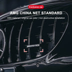 3D ABS Logo AMG Emblem Car Front Grille Badge Caps For Mercedes Benz GLC A B C E Class W204 W205 W212 W213 GT AMG Accessories