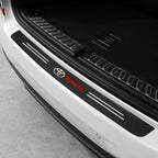 Car Door Threshold Strips Car Trunk Rear Bumper Protective Carbon fiber Leather Stickers For Toyota Camry Yaris Hilux Corolla