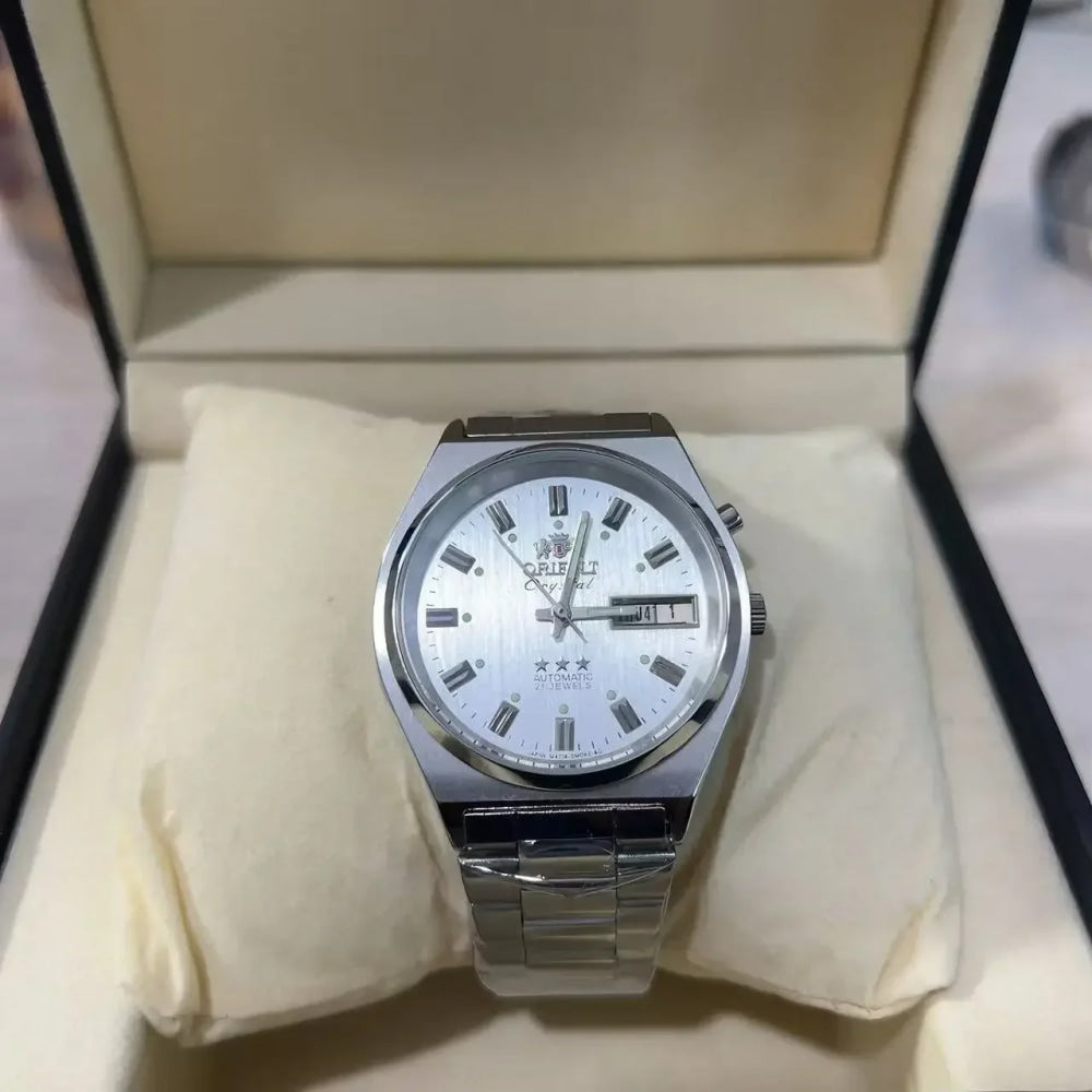 9898 Store Orient Watch Japanese Movement Sport Casual Unisex Watch World Time Luminescent Stainless Steel