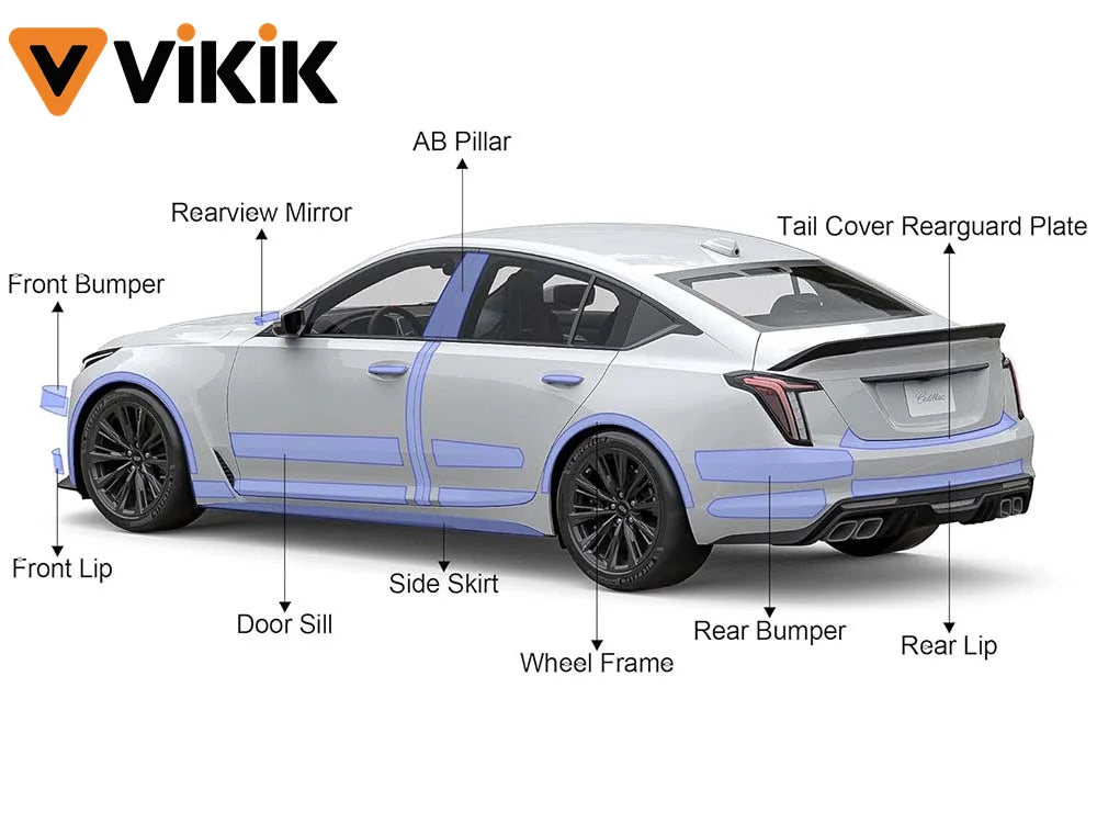 3/5/7/10CM Black Glossy Vinyl Stripes Car Tape Waterproof Window Trim Film for Hood Roof Pillar