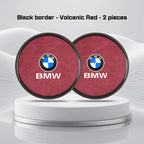 2Pcs Leather Car Coaster Anti-slip Mat Cup Holder Pad For BMW X1 X2 X3 X4 X5 X6 X7 1 3 5 6 7 Series E60 E90 E70 G20 G30 G7