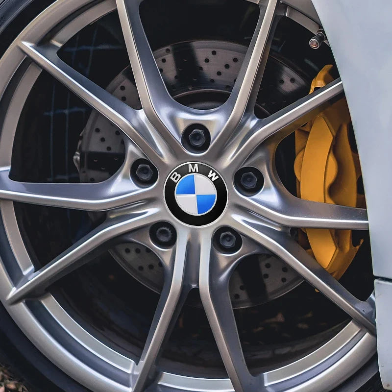 4Pc 65mm 56mm Wheel Center Caps Emblem Badge 50th Anniversary For BMW E39 E46 E90 E60 E87 E53 F10 F20 F30 M X3 X5 X6 Accessories