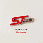 3D Metal ST Line Logo Car Front Grill Emblem Sticker Trunk Badge For Ford Kuga MK3 MK4 S Max Focus Puma Fiesta Accessories