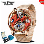 PINDU Design 2025 NEW Men Watch Diamond TourbillionTop Brand Luxury Astronomia Quartz Watch Men sapphire glass waterproof Watch