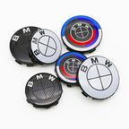 4Pcs 56mm 68mm Carbon Fiber Wheel Center Hub Caps 50th Anniversary Emblem for BMW M Power X5 E46 E90 F10 F30 G20